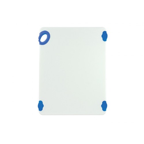 Winco CBN-1520BU STATIK BOARD™ Rectangular Cutting Board, Blue Hook, 15(d) x 20(l) x 1/2(h) inch, NSF Listed