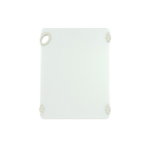Winco CBN-1520WT STATIK BOARD™ Rectangular Cutting Board, White Hook, 15(d) x 20(l) x 1/2(h) inch, NSF Listed