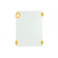 Winco CBN-1520YL STATIK BOARD™ Rectangular Cutting Board, Yellow Hook, 15(d) x 20(l) x 1/2(h) inch, NSF Listed