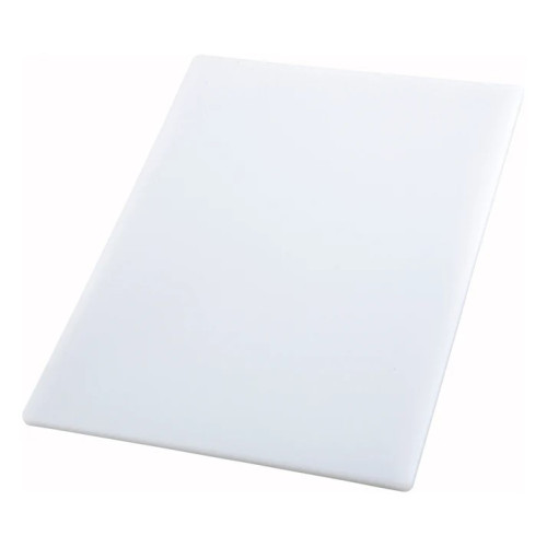 Winco CBWT-1218 White Rectangular Cutting Board, 12(d) x 18(l) x 3/4(h) inch, NSF Listed