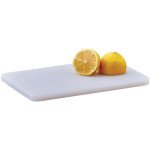 Winco CBWT-610 White Rectangular Cutting Board, 6(d) x 10(l) x ½(h) inch, NSF Listed, 2 each