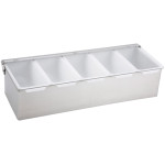 Winco CDP-5 Condiment Holder, (5)Compartment(s), Stainless Steel Base