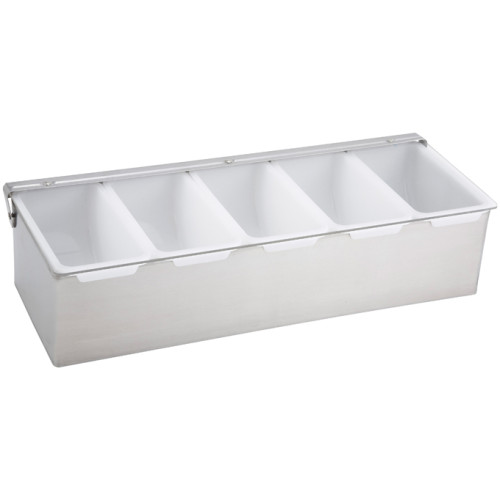 Winco CDP-5 Condiment Holder, (5)Compartment(s), Stainless Steel Base