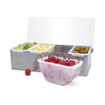 Winco CDP-5 Condiment Holder, (5)Compartment(s), Stainless Steel Base