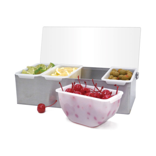 Winco CDP-5 Condiment Holder, (5)Compartment(s), Stainless Steel Base