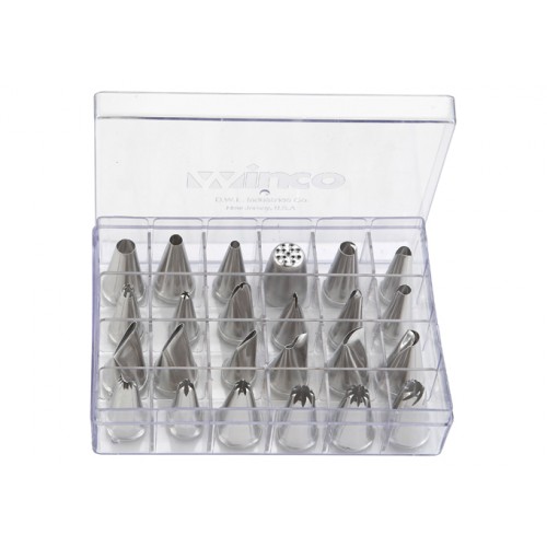 Winco CDT-24 Stainless Steel Cake Decorating Set, 24(Tip(s)