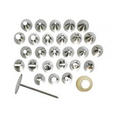 Winco CDT-26 Stainless Steel Cake Decorating Set, 26(Tip(s)