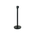 Winco CGS-38K Stanchion Post with Retractable Belt, Black, 35.5(h) inch