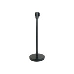 Winco CGS-38K Stanchion Post with Retractable Belt, Black, 35.5(h) inch