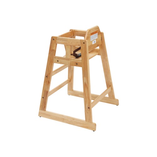 Winco CHH-101 Wooden High Chair, Natural Color, Stackable, Ship Knocked Down