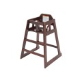 Winco CHH-103 Wooden High Chair, Mahogany Color, Stackable, Ship Knocked Down