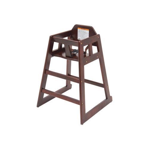 Winco CHH-103 Wooden High Chair, Mahogany Color, Stackable, Ship Knocked Down