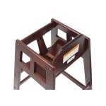 Winco CHH-103 Wooden High Chair, Mahogany Color, Stackable, Ship Knocked Down