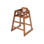 Winco CHH-104 Wooden High Chair, Walnut Color, Stackable, Ship Knocked Down