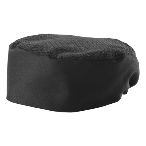 Winco CHPB-3BR Ventilated Pillbox Hats, Black, Regular Size