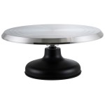 Winco CKSR-12 Cake Decorating Stand with Cast Iron Base, Aluminum Revolving, 12(w) x 12(d) x 5.13(h) inch