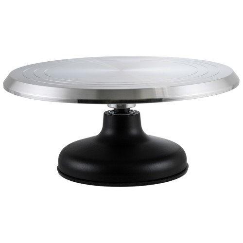 Winco CKSR-12 Cake Decorating Stand with Cast Iron Base, Aluminum Revolving, 12(w) x 12(d) x 5.13(h) inch