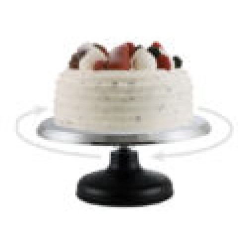 Winco CKSR-12 Cake Decorating Stand with Cast Iron Base, Aluminum Revolving, 12(w) x 12(d) x 5.13(h) inch