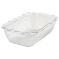 Winco CRK-10C Deli Crock, Clear SAN Plastic, 10(w) x 7(d) x 3(h) inch, BPA Free