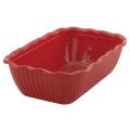 Winco CRK-10R Deli Crock, Red SAN Plastic, 10(w) x 7(d) x 3(h) inch, BPA Free