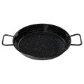 Winco CSPP-14E 14-1/8 inch Enameled Carbon Steel Paella Pan