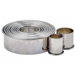 Winco CST-2 Stainless Steel Round Plain Cookie Cutter Set, (11)Piece(s), 1 to 3-1/2 (Dia) x 1(h) inch