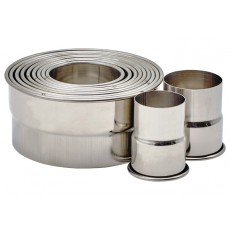 Winco CST-22 Stainless Steel Round Plain Cookie Cutter Set, (11)Piece(s), 1 to 3-1/2 (Dia) x 2(h) inch