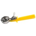 Winco ICOP-20 1.63oz One-Piece Thumb-Press Disher, Stainless Steel, White Plastic Handle, #20, 8.88(w) x 3.13(d) x 1.38(h) inch, NSF Listed