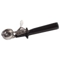 Winco ICOP-30 1oz One-Piece Thumb-Press Disher, Stainless Steel, White Plastic Handle, #30, 8.38(w) x 3.13(d) x 1.38(h) inch, NSF Listed