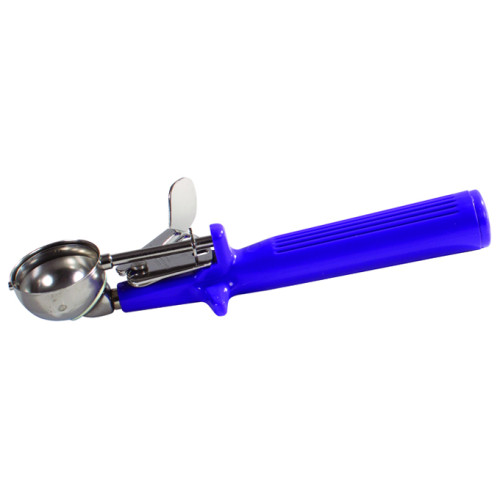 Winco ICOP-40 0.75oz One-Piece Thumb-Press Disher, Stainless Steel, White Plastic Handle, #40, 8.38(w) x 3.13(d) x 1.38(h) inch, NSF Listed