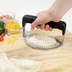 Winco EF-07 Empanada Fork Pastry Press, Stainless Steel, Black Handle, 7.48(w) x 4.44(d) x 4.37(h) inch