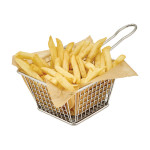 Winco FBM-554S Stainless Steel Square Mini Fry Basket, 5(w) x 5(d) x 3(h) inch