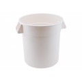 Winco FCW-10 Containers, (10)Gallon(s), White Polyethylene Plastic, NSF Listed
