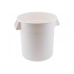Winco FCW-10 Containers, (10)Gallon(s), White Polyethylene Plastic, NSF Listed