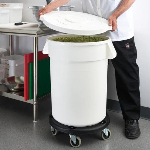 Winco FCW-20L Lids for (20)Gallon(s) Containers, White Polyethylene, NSF Listed