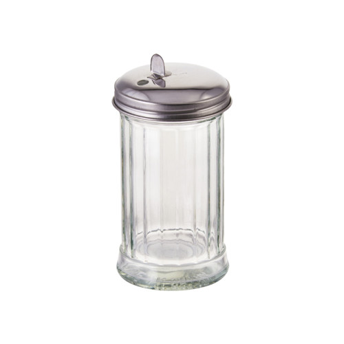 Winco G-102 Sugar Pourer Shaker, 12oz, Flap Top, 3(w) x 3(d) x 5.5(h) inch, 12 each