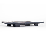 IT-1145G Rectangular Plates, Black/Gold Color, Melamine, 7.5(w) x 5.5(d) x 1(h) inch – 12 each