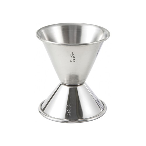 Winco J-2  Jiggers, 3/4oz x 1-1/4oz, Stainless Steel