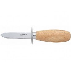 Winco KCL-1 Oyster/Clam Knife, 2-3/4 inch Blade, Wood Handle, 2 each