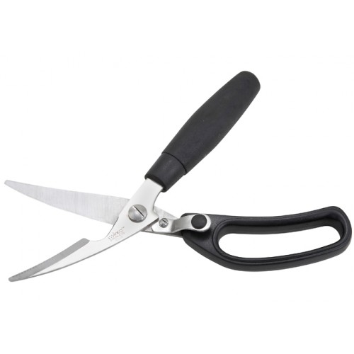 Winco KS-02 Poultry Shear, Stainless steel, Soft Black Polypropylene Handle, 9.36(w) x 2.75(d) x 1(h) inch