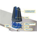 Winco KSP-6 Blade Station™ Hands-Free Knife Sharpener, 6-3/4(w) x 6-1/2(d) x 13(h) inch, NSF Listed