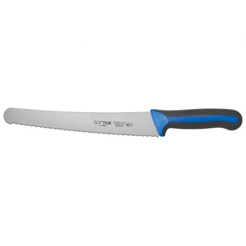 Winco KSTK-102 Sof-Tek™ Bread / Pastry Knife, 10 inch Blade, Wide, Soft Grip Handle, NSF Listed