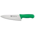 Winco KWP-80G Stäl Chefs Knife, 8 inch, Green PP Handle, NSF Listed