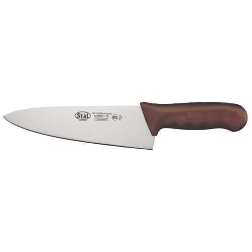 Winco KWP-80N Stäl Chefs Knife, 8 inch Blade, Brown PP Handle, NSF Listed