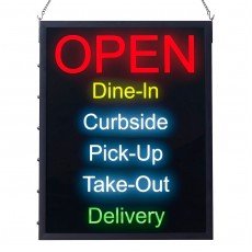 Winco LED-20 All-in-One OPEN LED Signs, 9(w) x 2(d) x 24(h) inch, 120v/60/1, UL Listed