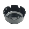 Winco MAS-4K Stackable Ashtray, Black Melamine, 4(d) inch, 12 each