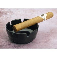 Winco MAS-4K Stackable Ashtray, Black Melamine, 4(d) inch, 12 each