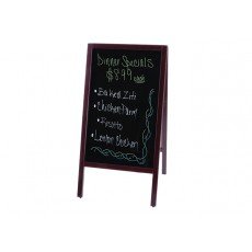 Winco MBAF-3 Dual-Sided Sidewalk A-Frame Marker Board, Mahogany, 20.25(w) x 2(d) x 39.5(h) inch