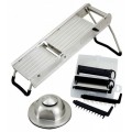 Winco MDL-15 Mandolin Slicer Set with 5 Interchangeable Blades, 15-1/2(w) x 4-15/16(d) inch