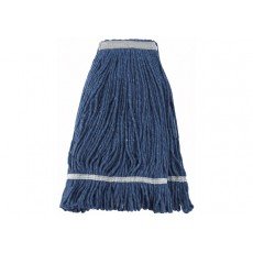 Winco MOP-24 Premium Cotton-Poly Blend Looped End Wet Mop Head, 24oz